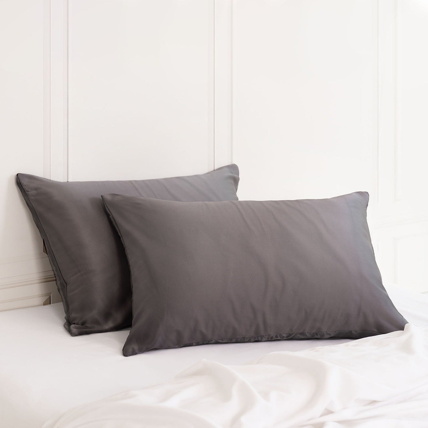 Hypoallergenic Mulberry Silk Pillowcase Twin Pack Soft and Comfortable