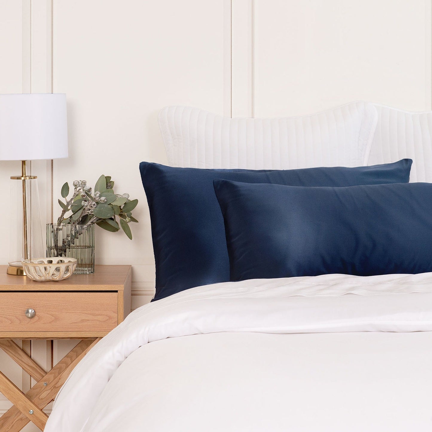Hypoallergenic Mulberry Silk Pillowcase Twin Pack Soft and Comfortable