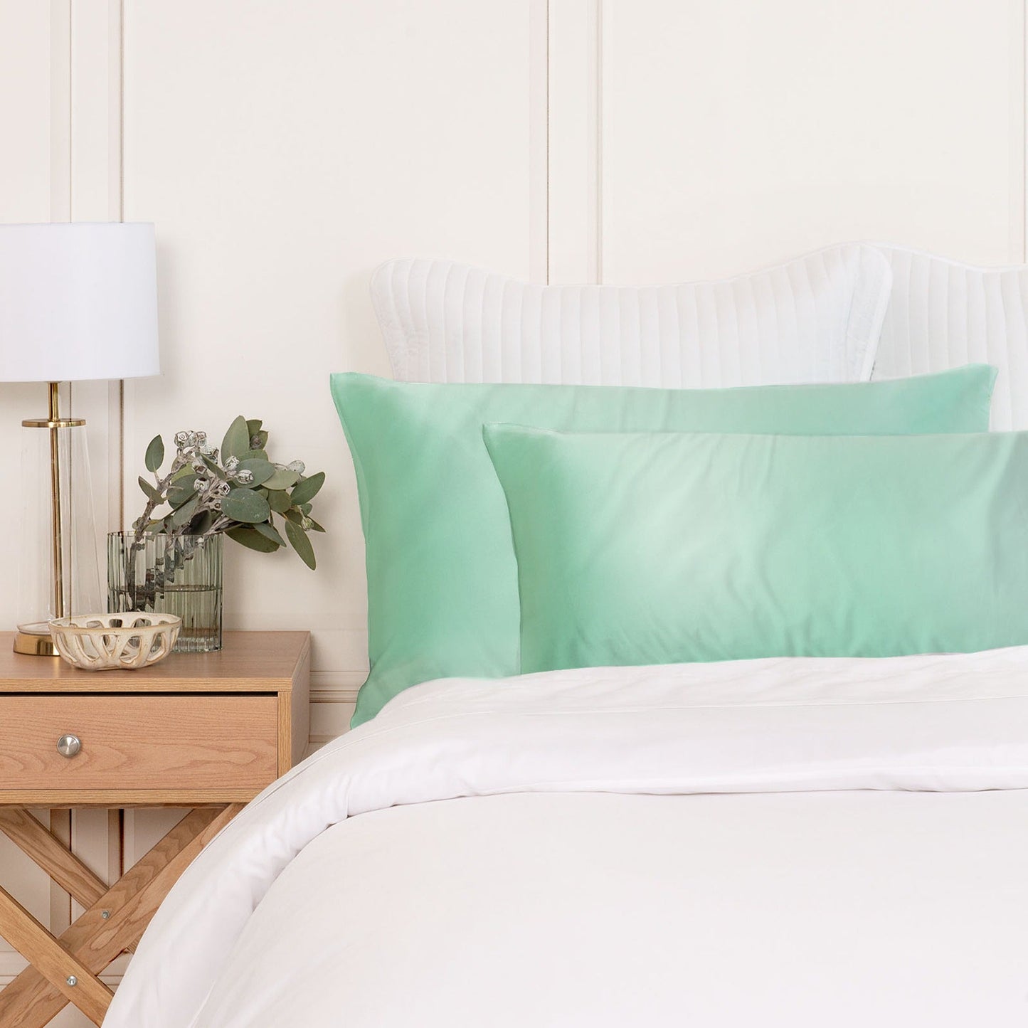 Hypoallergenic Mulberry Silk Pillowcase Twin Pack Soft and Comfortable