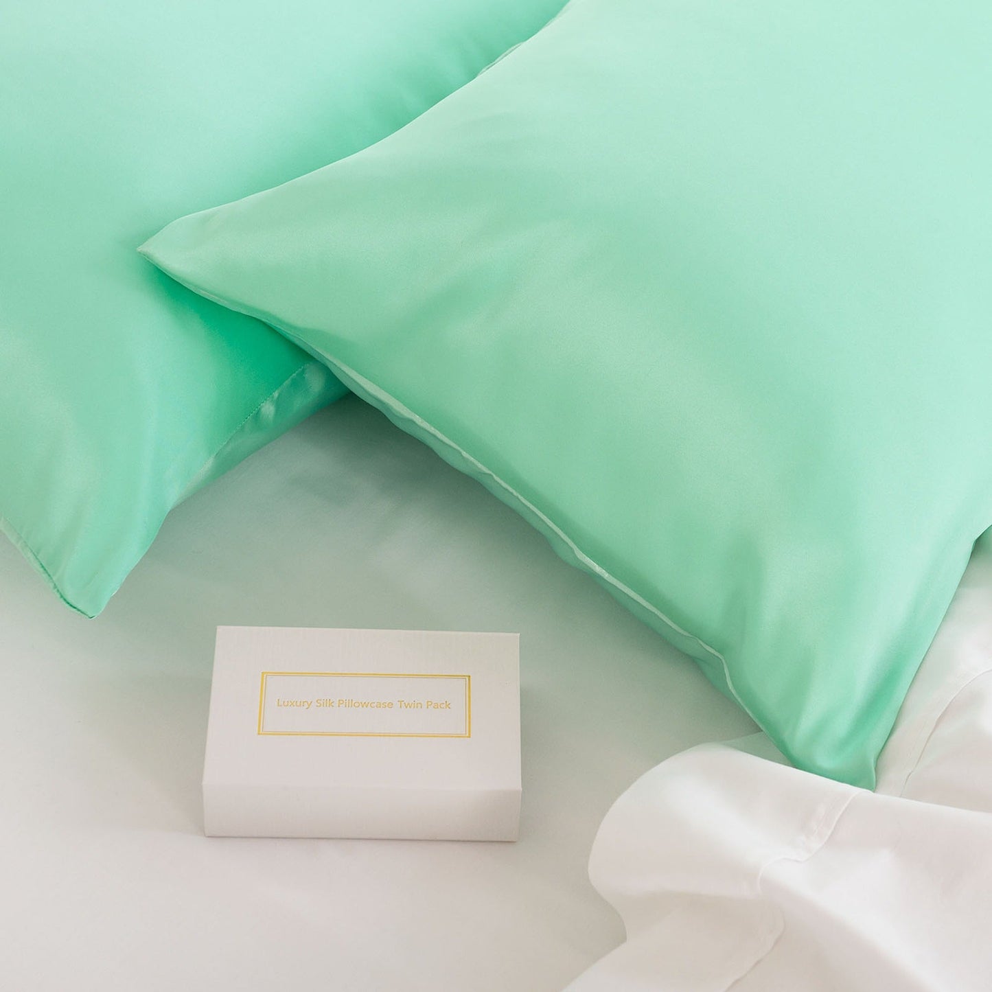 Hypoallergenic Mulberry Silk Pillowcase Twin Pack Soft and Comfortable