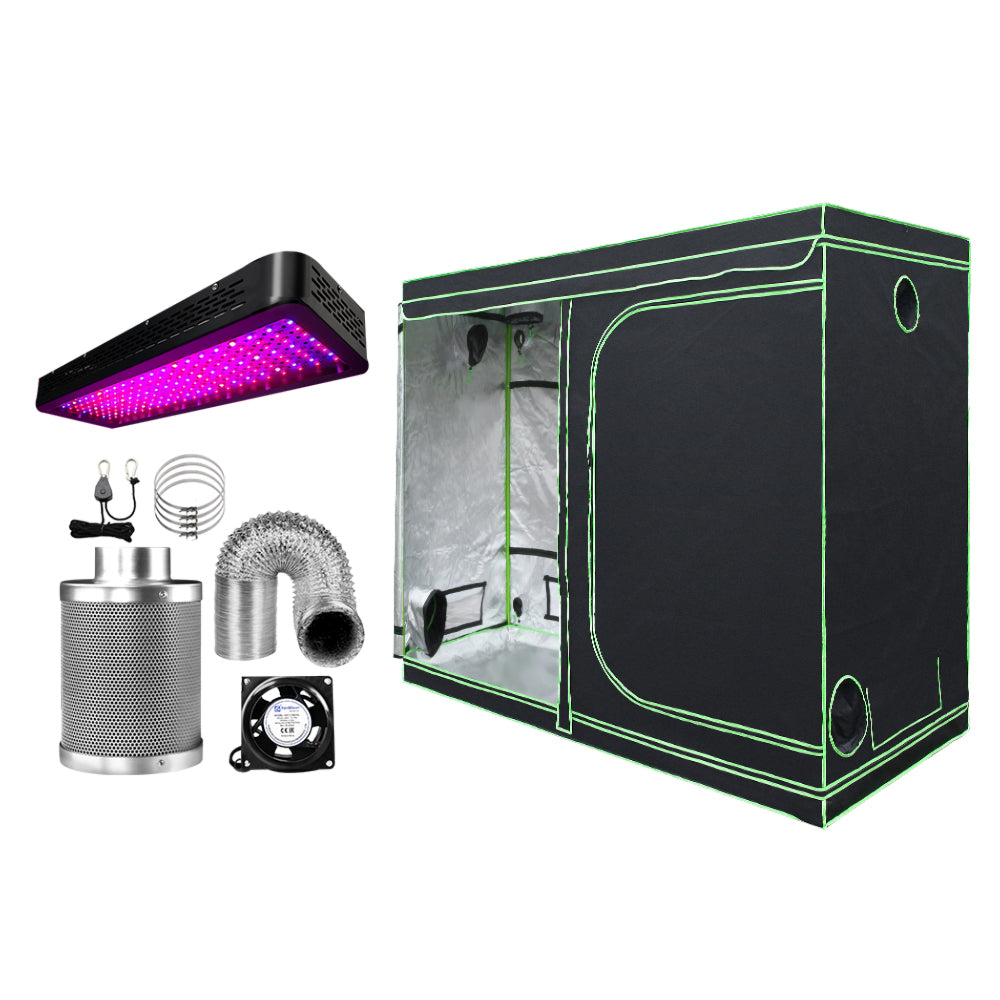 Grow Tent 2000W LED Grow Light 240X120X200cm Mylar 6" Ventilation
