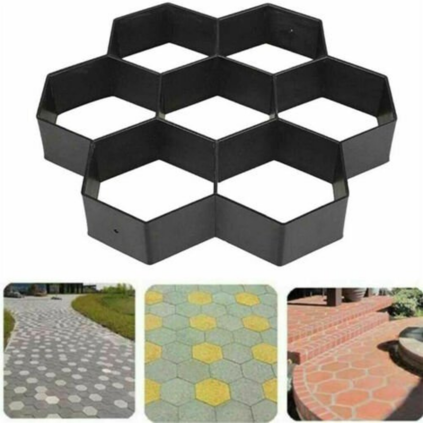 Concrete Paving Patio Mold Garden Path Maker Driveway Walk Road Stone Mould