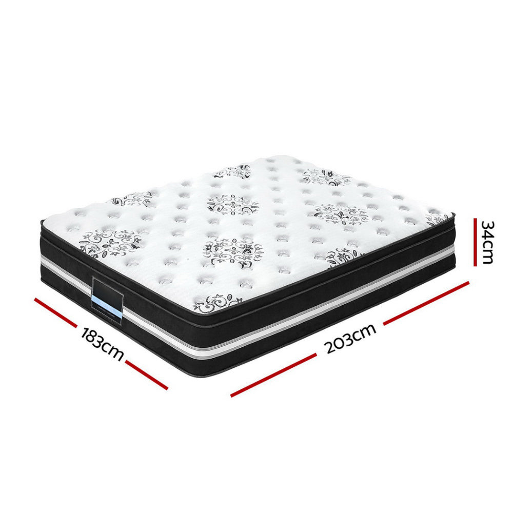 Mattress Bed Cool Gel Memory Foam Eurotop Pocket Spring - Single/King Single/Double/Queen/King