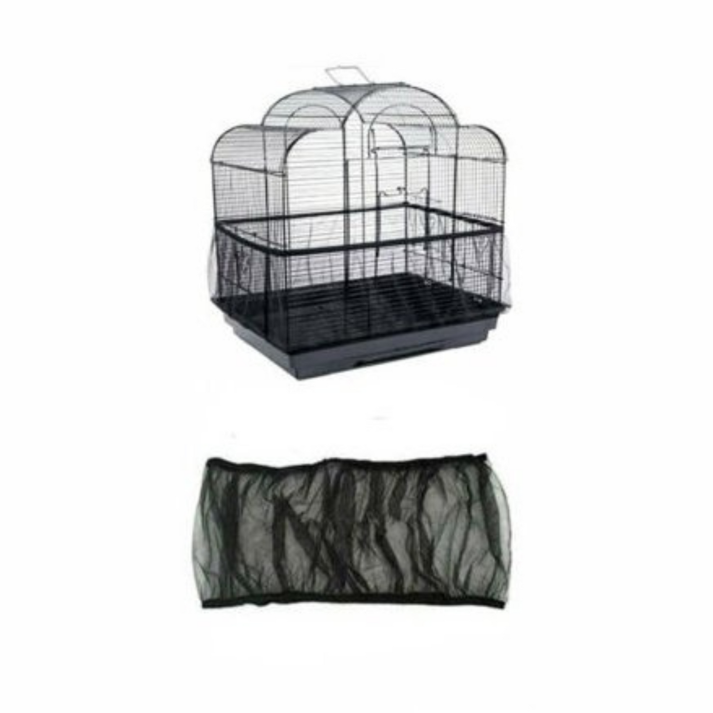 Mesh Skirt Shell Cover Nylon Net Seed Catcher for Pet Bird Cages