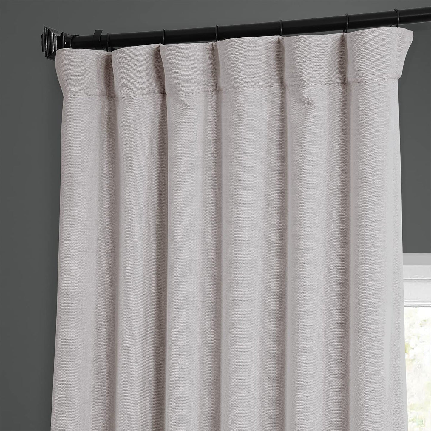 Faux Linen Room Darkening Curtains for Bedroom 1 Panel 50x84 Inch - Birch