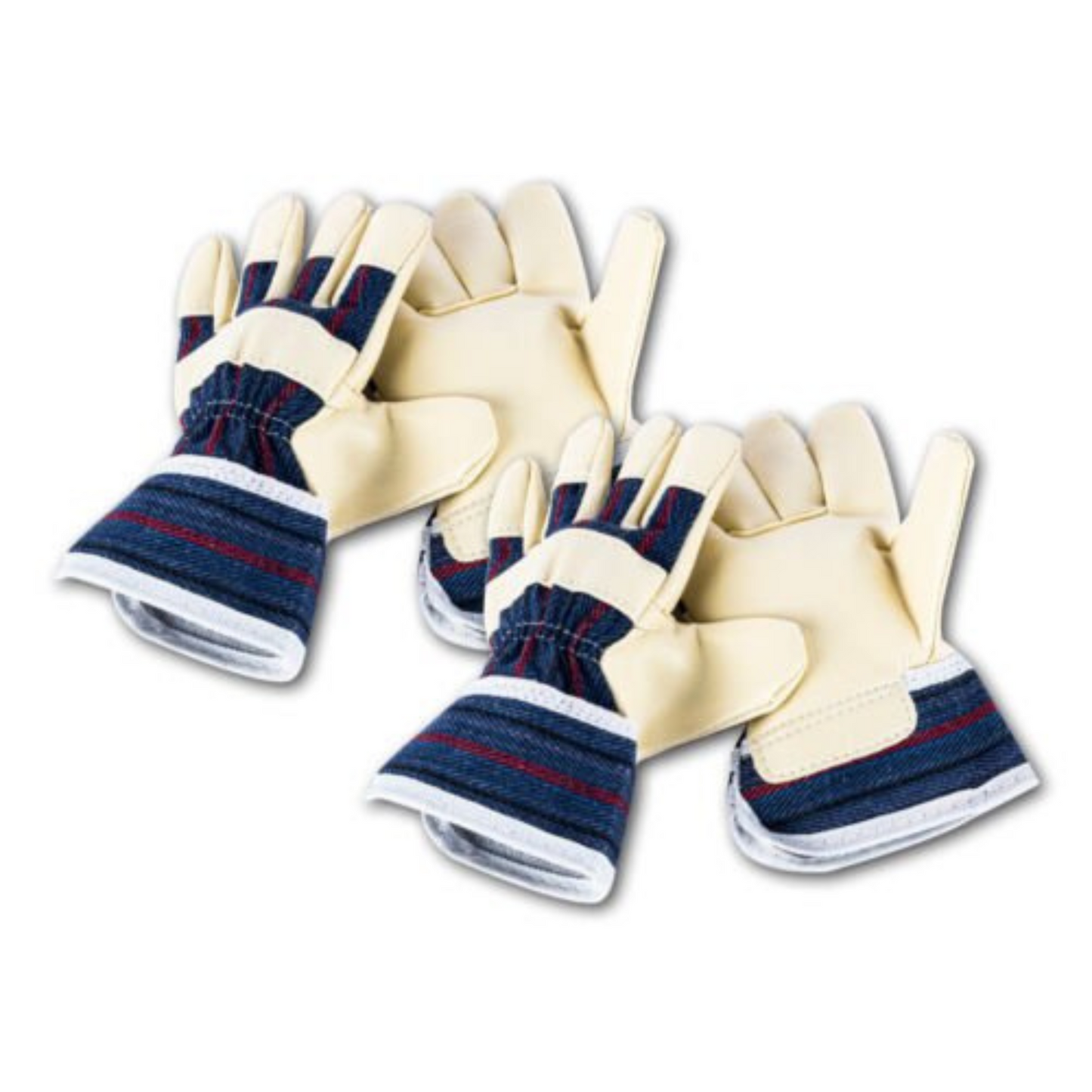2 Pairs Premium Quality Leather Garden Children Gloves Outdoor