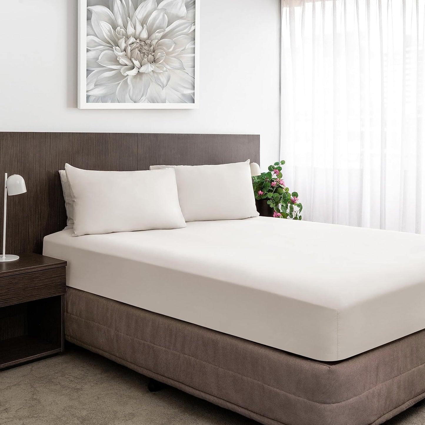 1500tc Ultra-Soft Breathable Microfibre Deep Pocket Bed Sheet Set - Light Grey