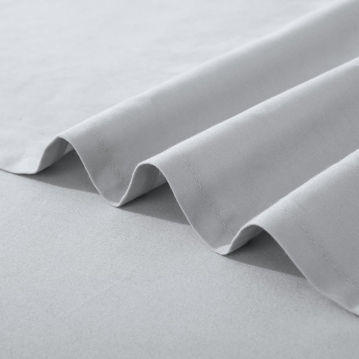 500TC Soft and Luxurious 100% Cool Breathable Cotton Flat Sheet - Silver