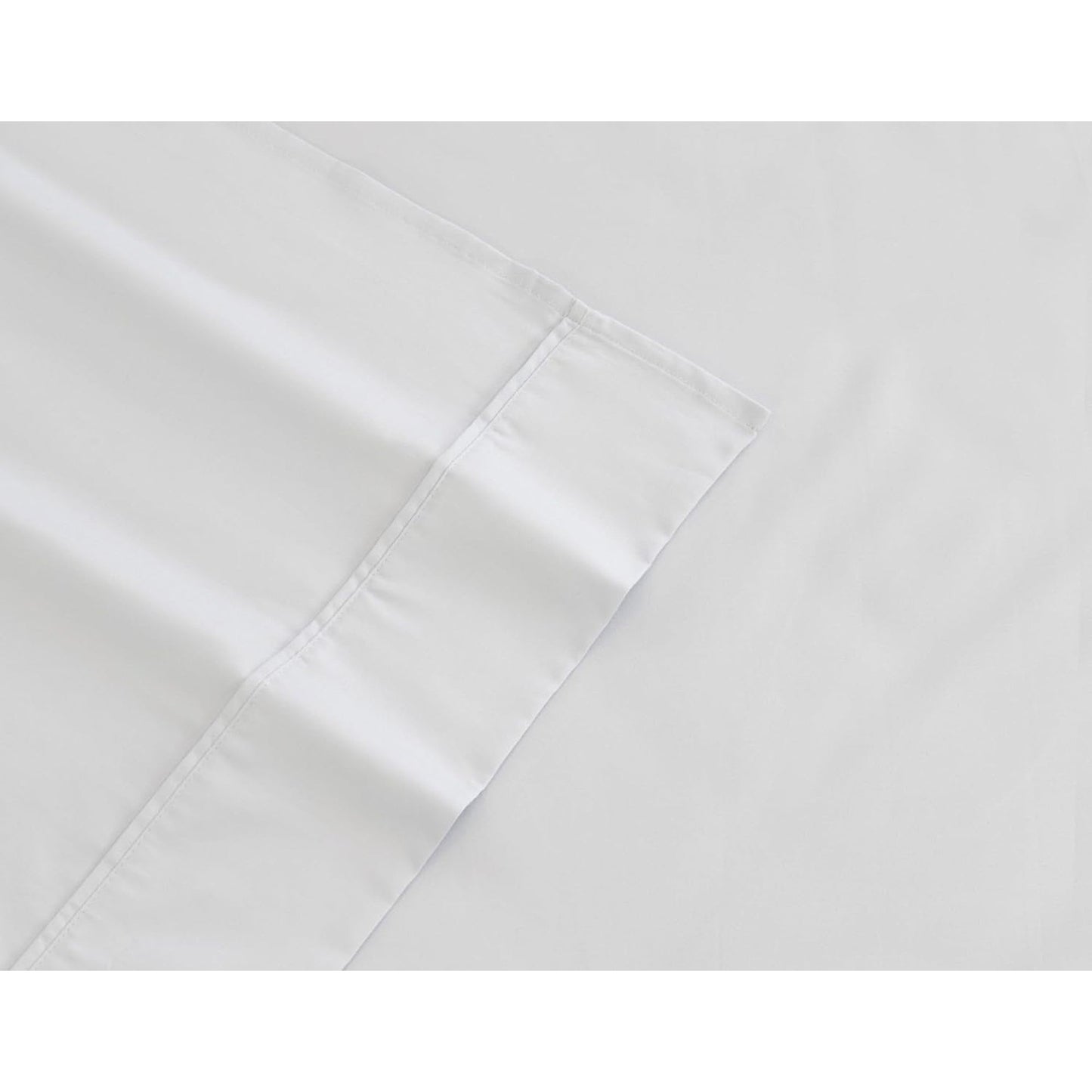 1000 Thread Count Cotton Rich Bedding Sheet Set with Pillowcases - White