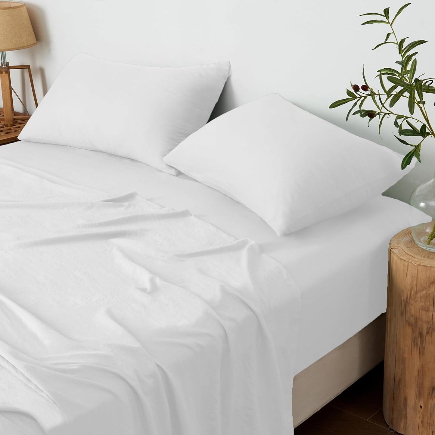 Premium 1800TC Breathable Ultra-Soft Microfibre Single Bed Sheet Set - White