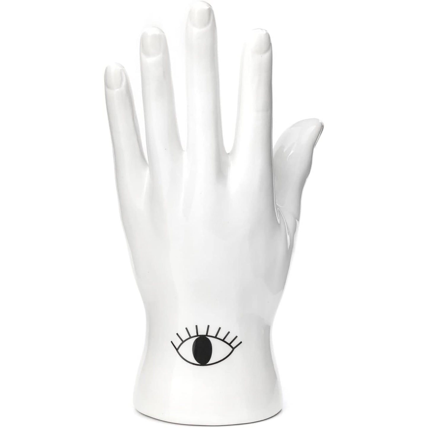 Palm Reader Jewelry Stand for Rings Necklace Bracelet - White