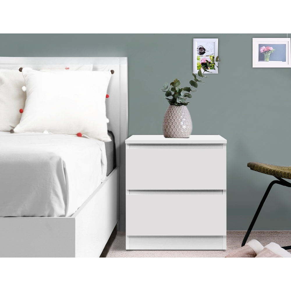 Bedside Table Cabinet Lamp Side Tables Drawers Nightstand Unit White
