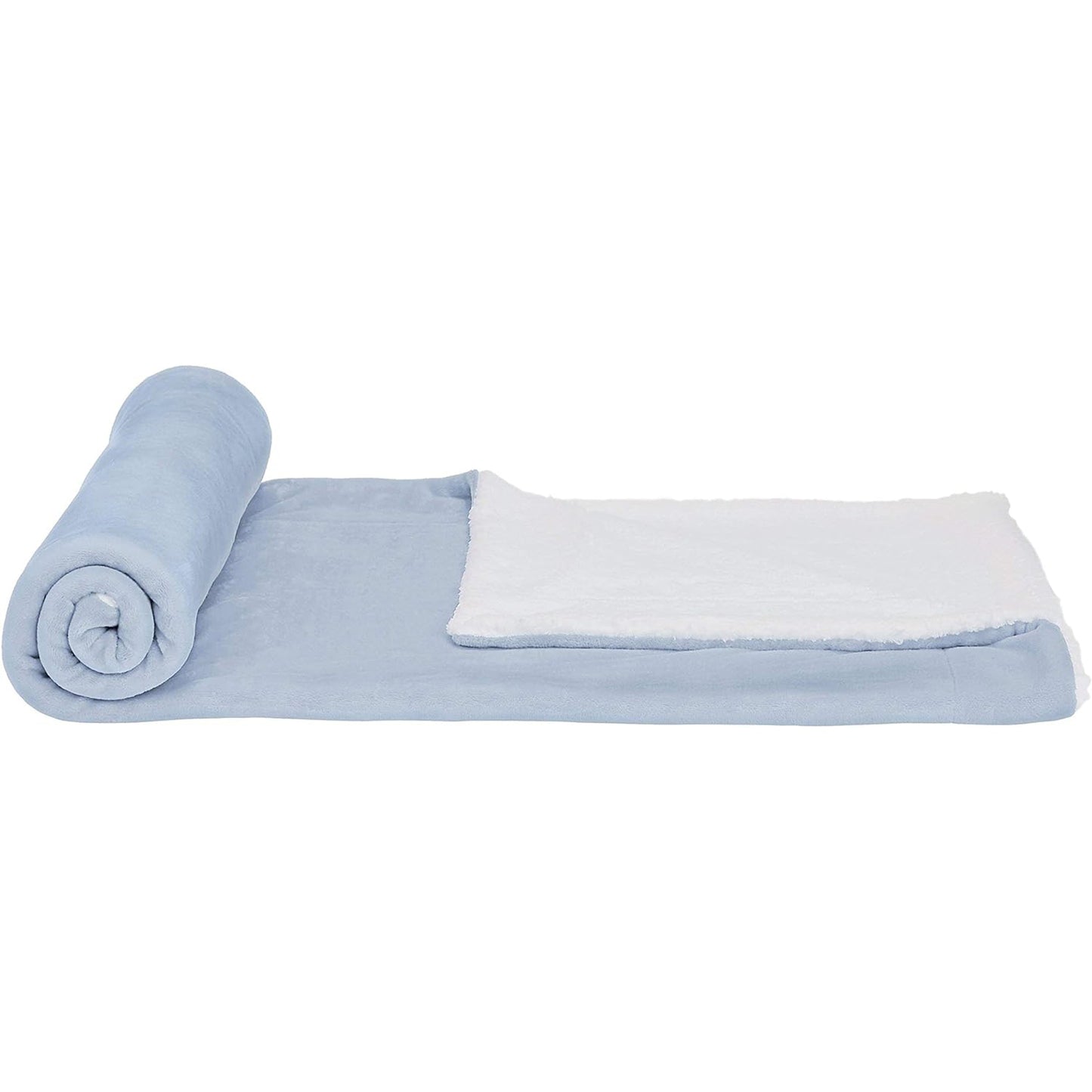 Ultra-Soft Micromink Sherpa Blanket - Smoke Blue