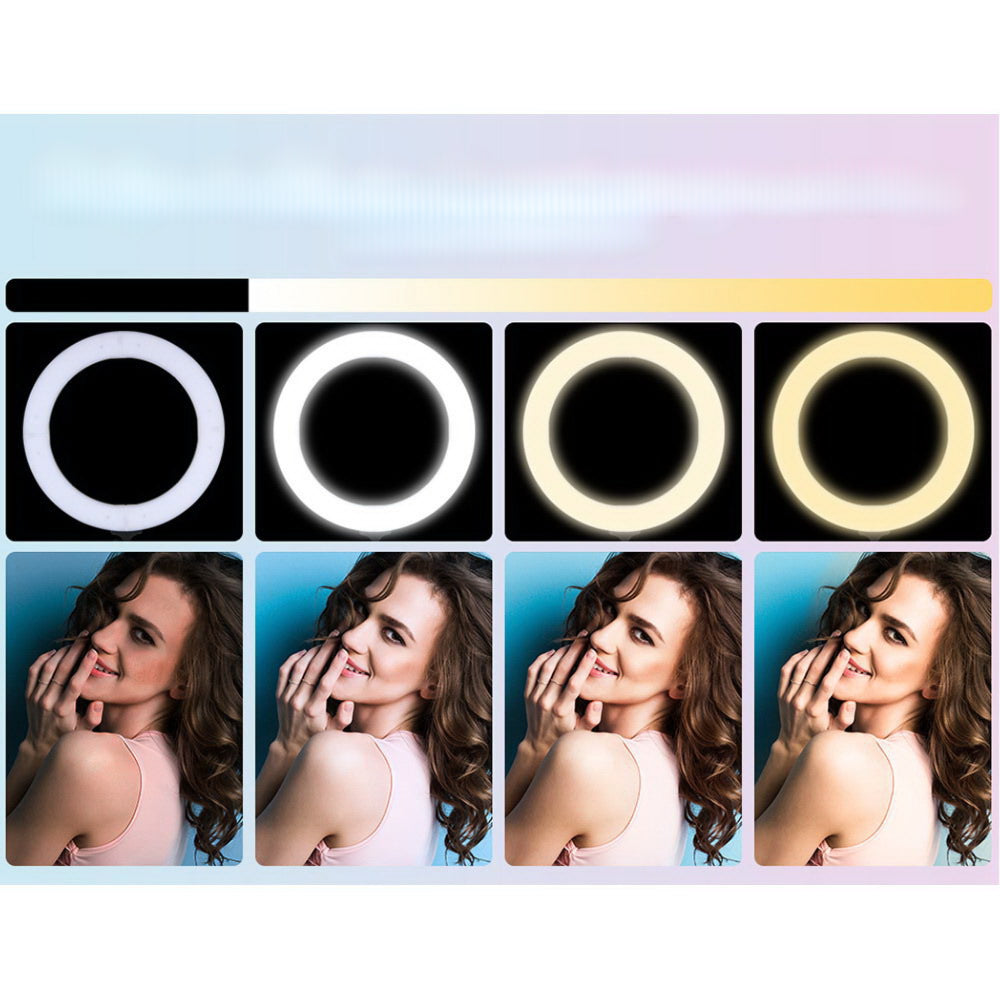 LED Ring Light Dimmable Stand MakeUp Studio Video 3000LM - 14in