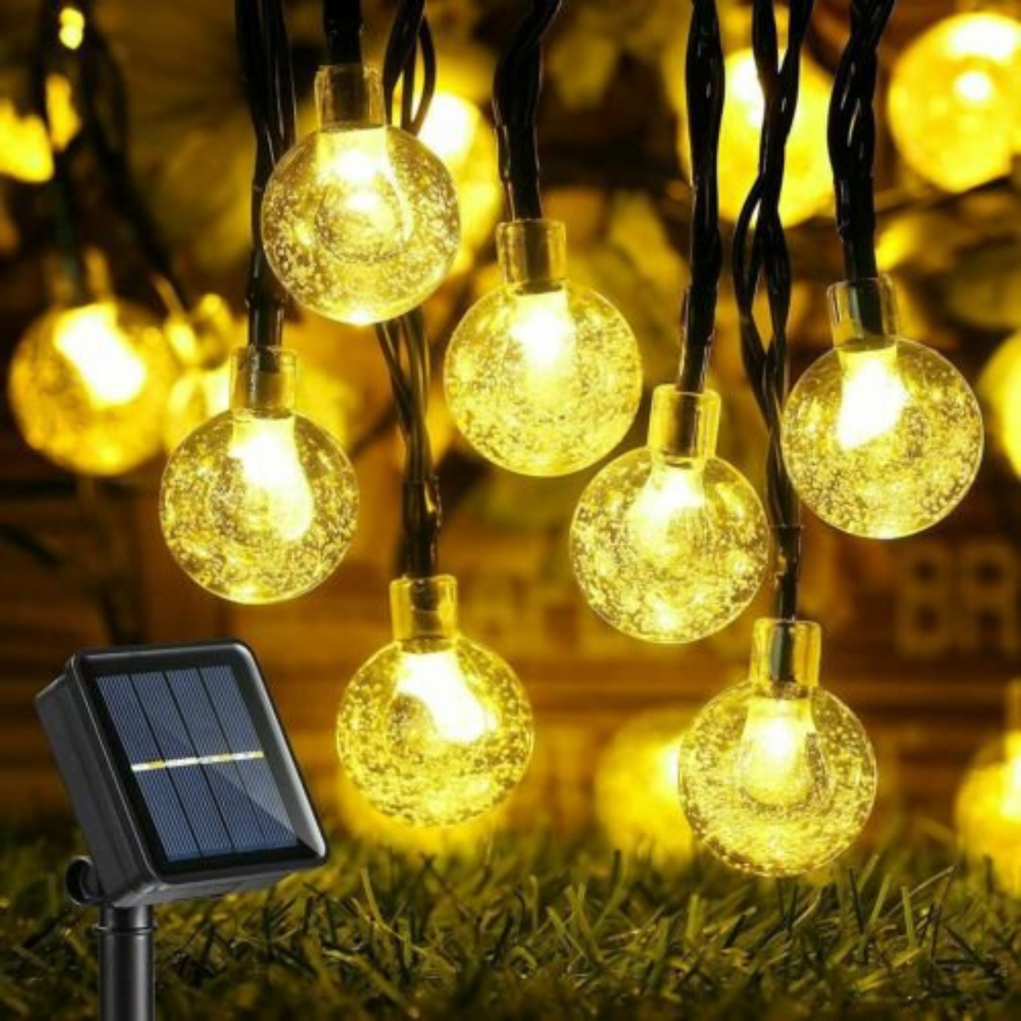 Solar Globe String Lights 100 to 200 LED Fairy Outdoor Festoon for Garden Party