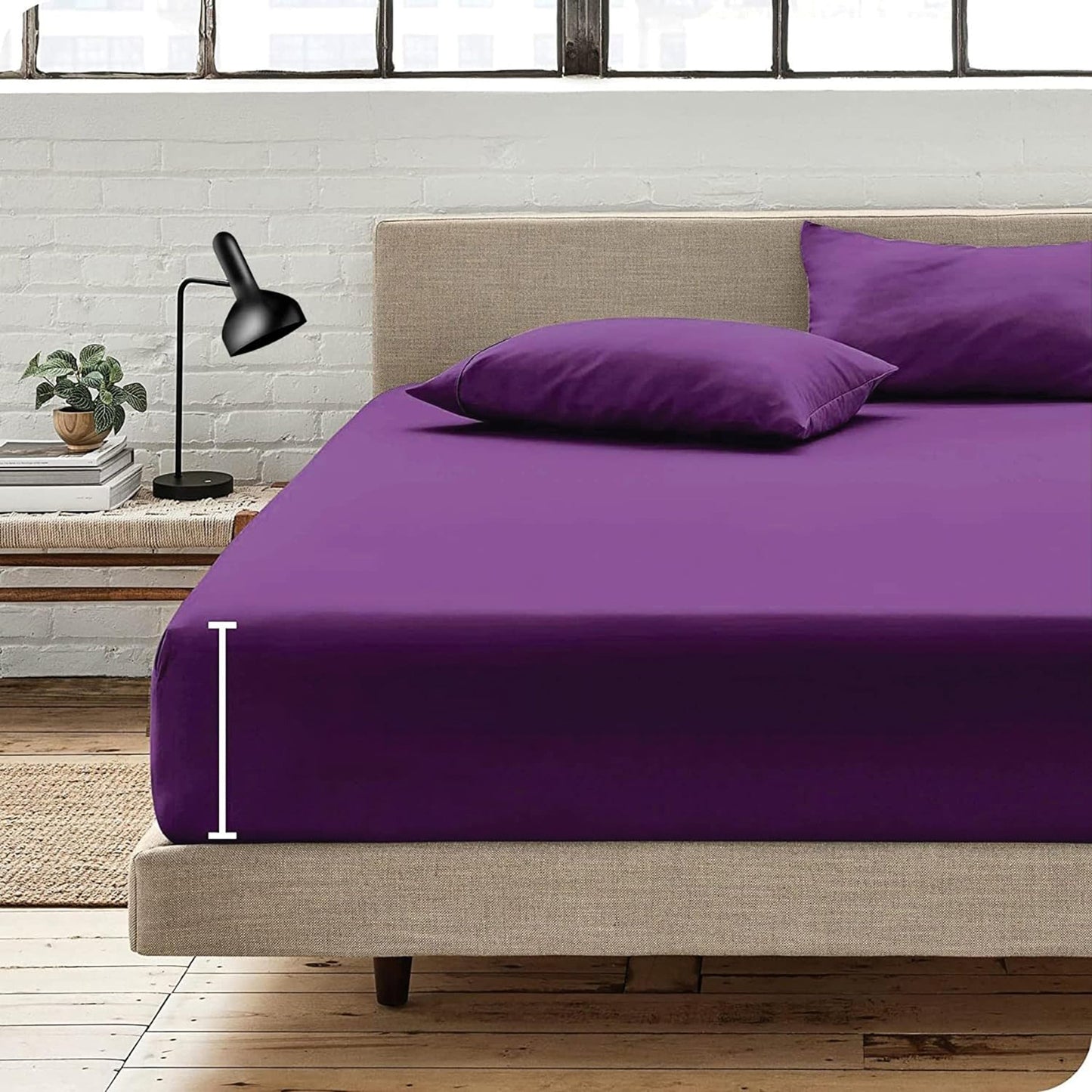 Soft Comfort Breathable Extra Deep Pocket Bed Sheet Set - Purple