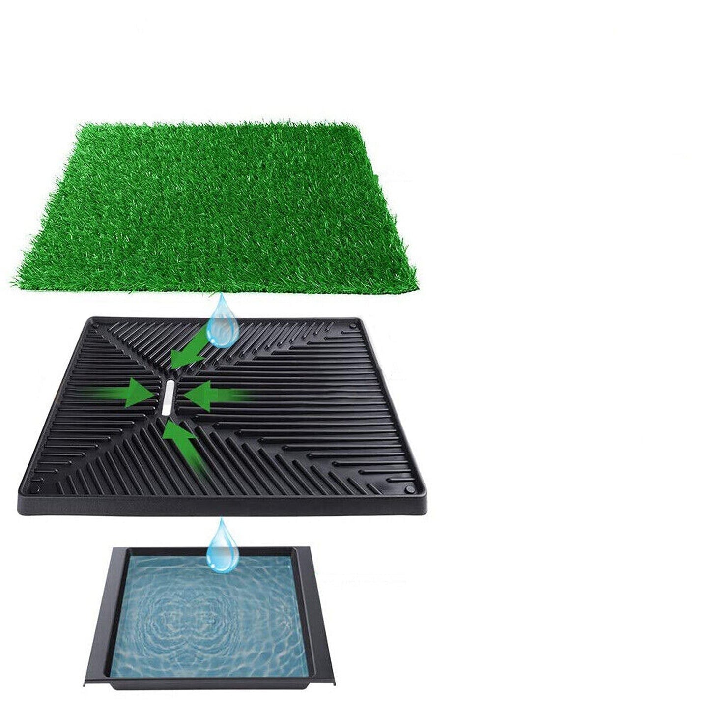 Indoor Dog Potty Training Toilet with Large Grass Mat Tray