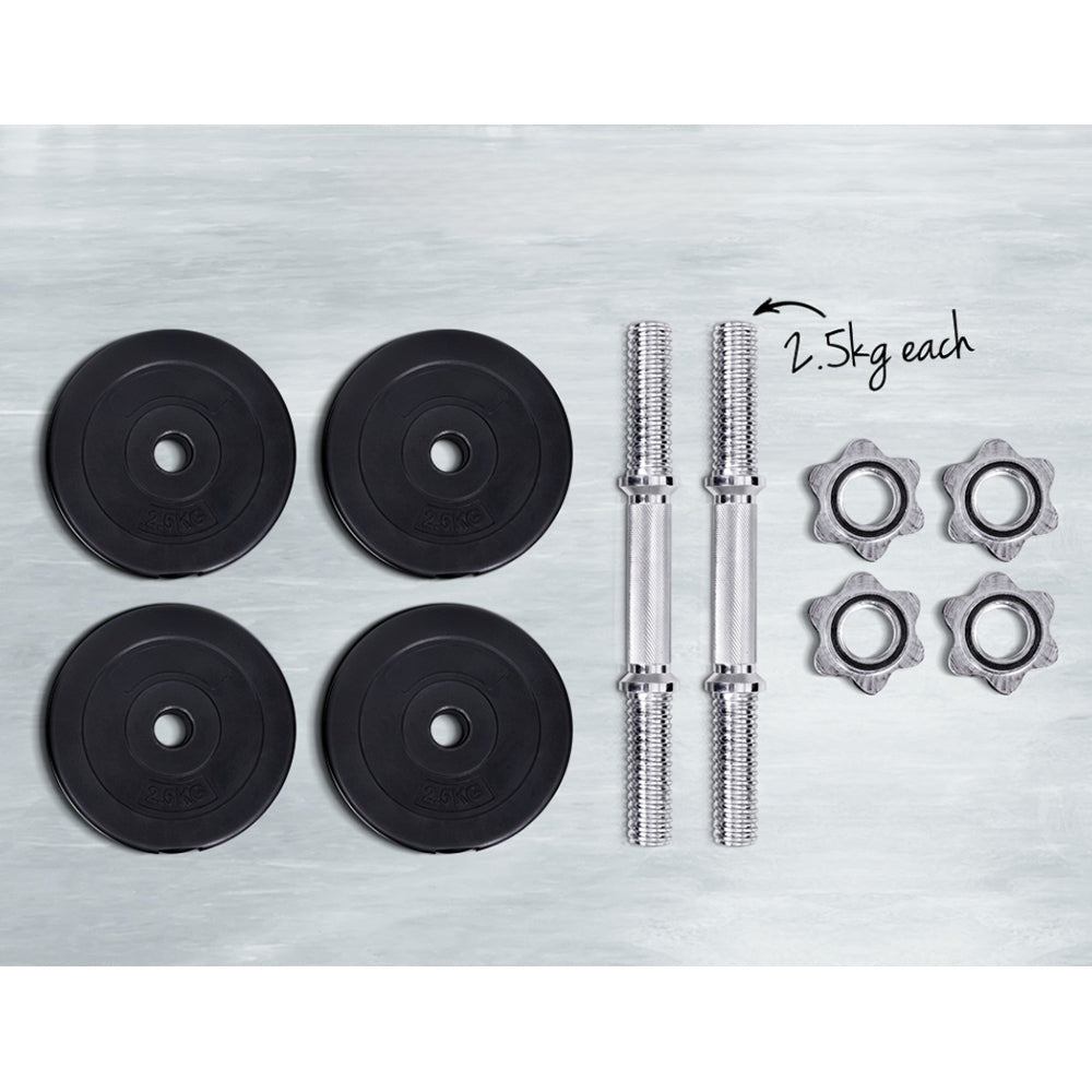 15KG Dumbbells Dumbbell Set Weight Training Plates Home Gym Fitness Exercise