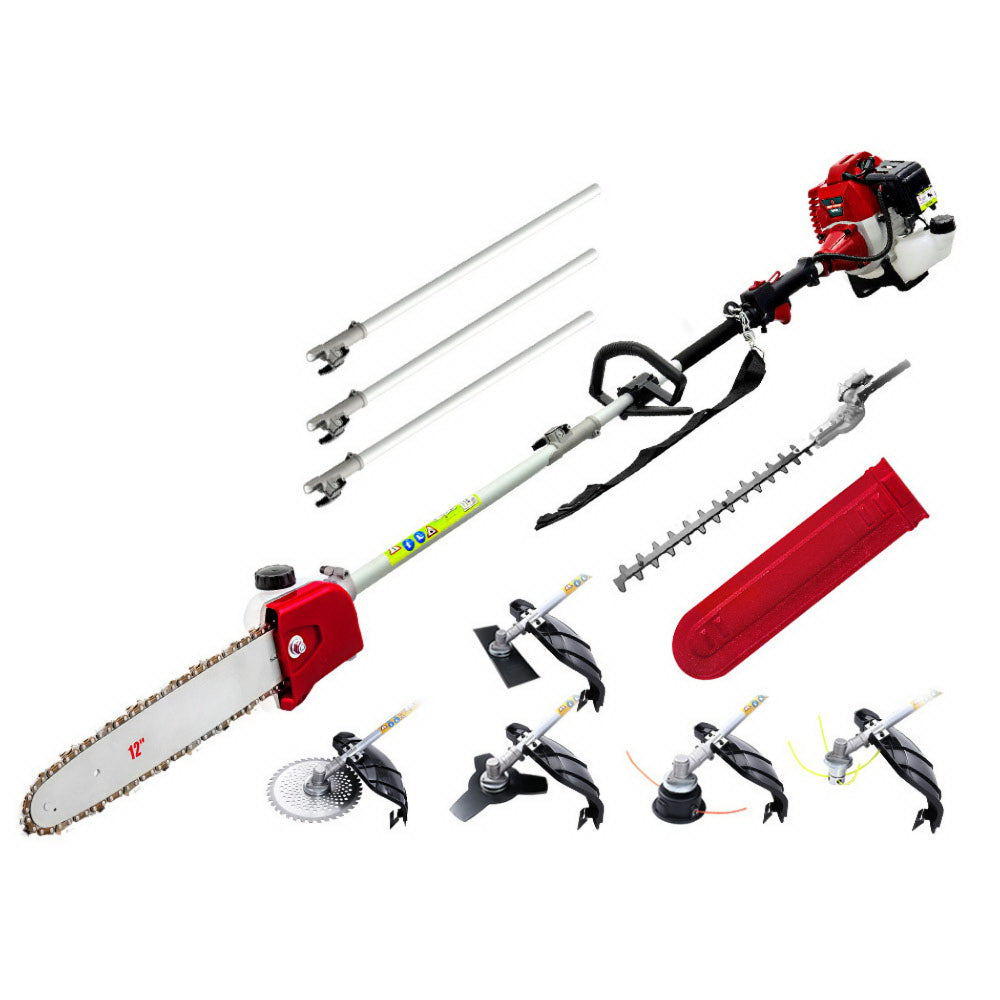 Petrol Pole Chainsaw Saw Brush Hedge Cutter Trimmer - 62CC