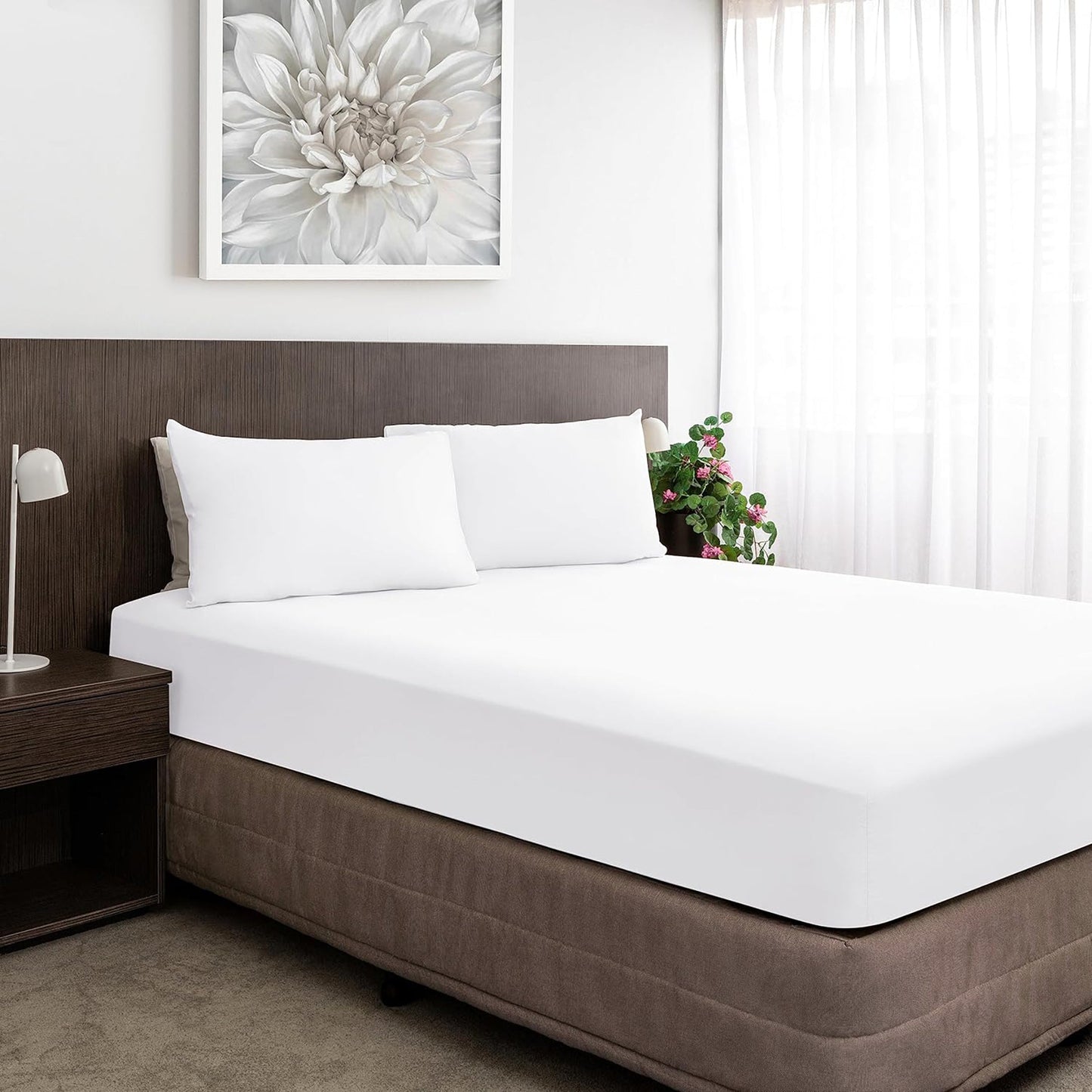 1500tc Ultra-Soft Breathable Microfibre Deep Pocket Bed Sheet Set - White