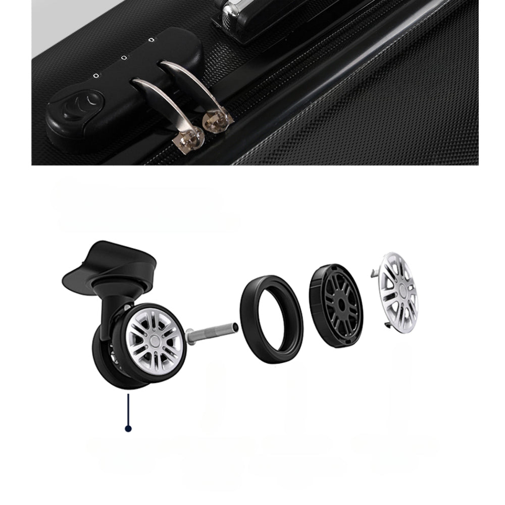 20" Luggage Travel Suitcase Set Trolley Hard Case Strap Lightweight