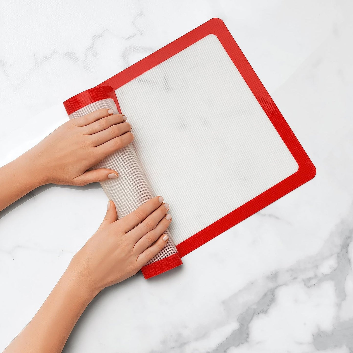 Durable Food Safe Silicone Baking Mat - Red