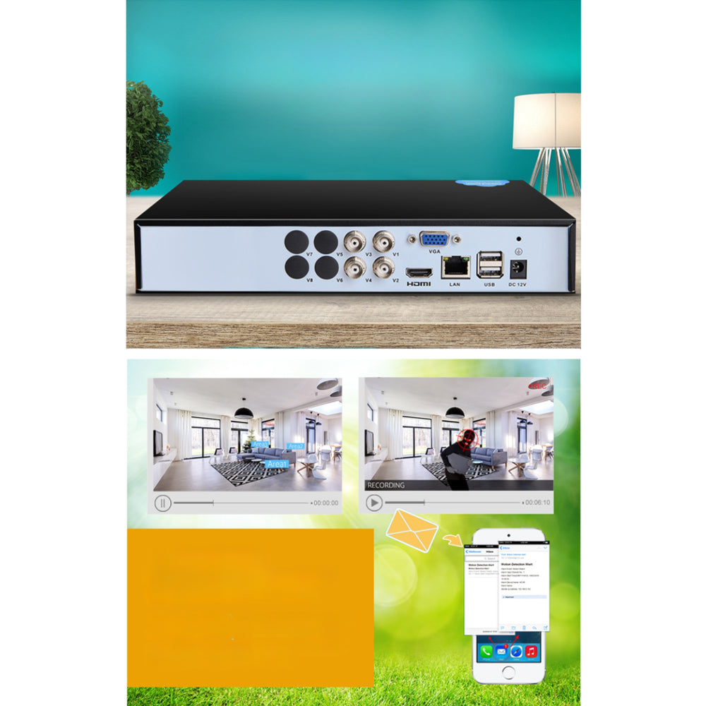 5 IN 1 4CH DVR Video Recorder CCTV Security System HDMI 1080P