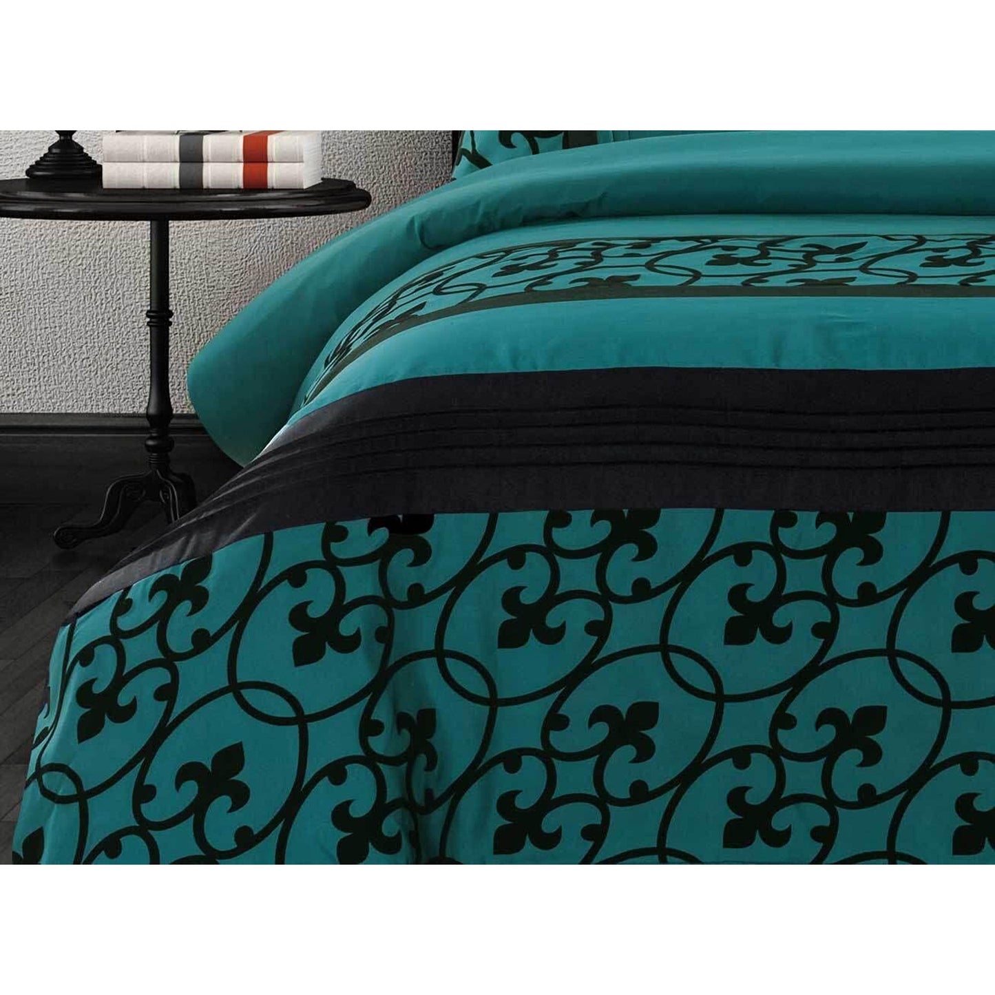 Luxurious Microfibre Quilt Cover Set - Teal Green