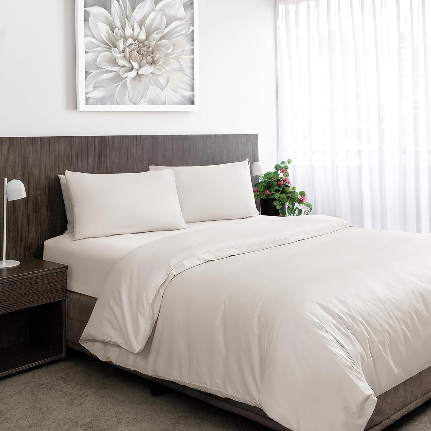 100% Natural Washable Cotton 800TC Soft Breathable Textured Quilt Cover Set - Light Grey