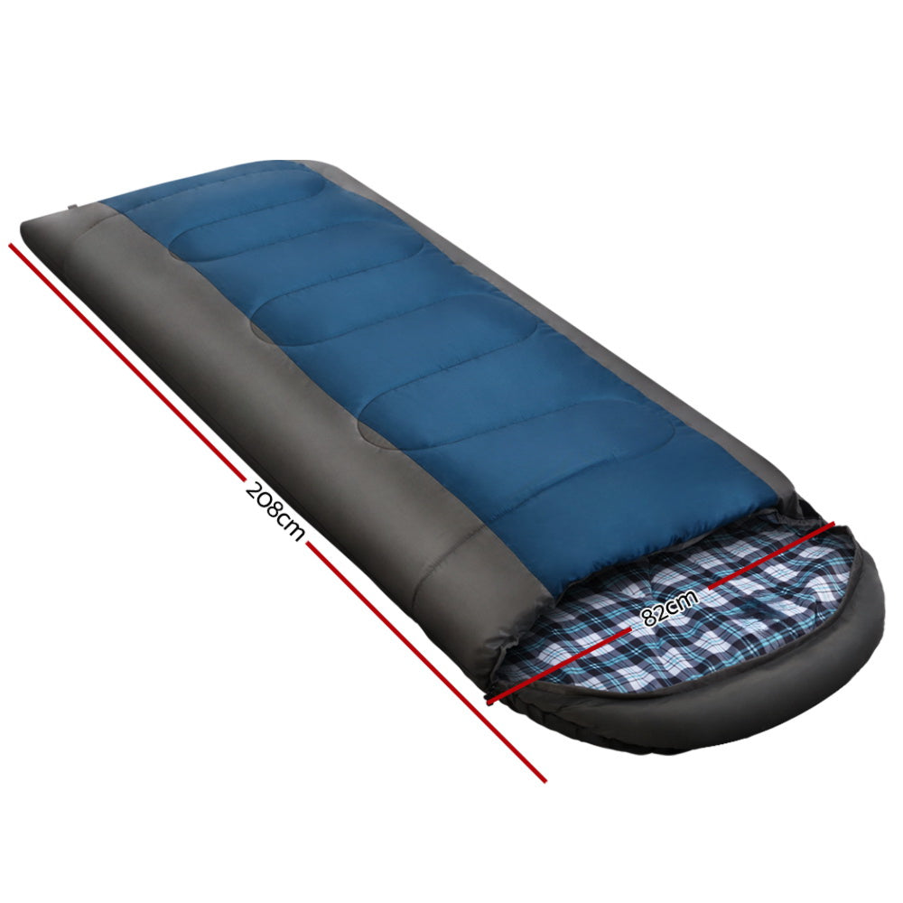 Sleeping Bag Camping Hiking Tent Winter Thermal Comfort - Navy