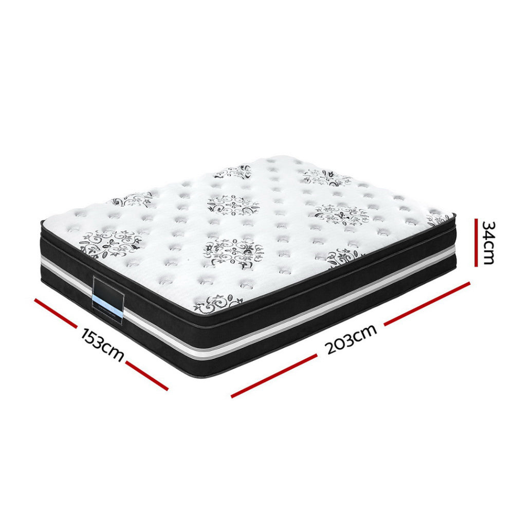Mattress Bed Cool Gel Memory Foam Eurotop Pocket Spring - Single/King Single/Double/Queen/King