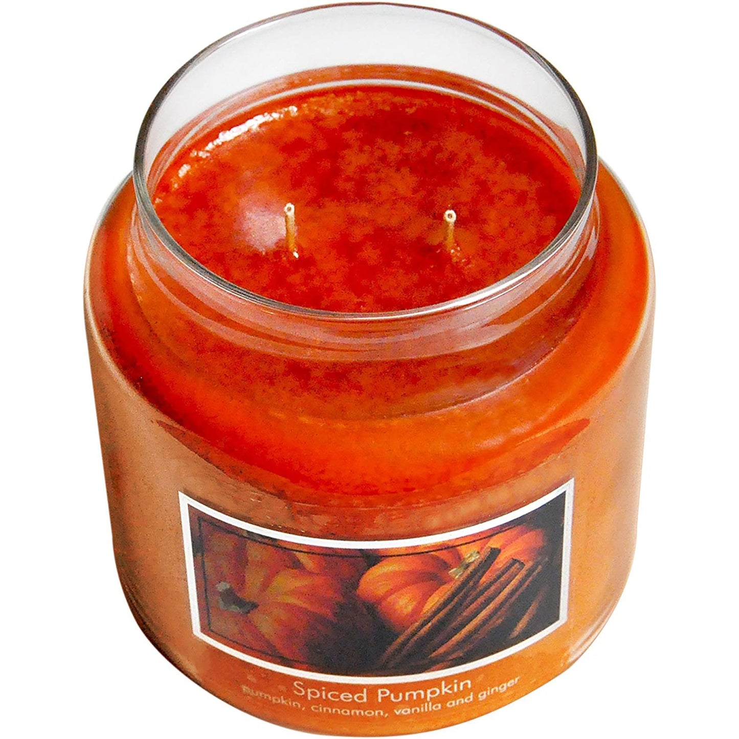 Spiced Pumpkin Large Apothecary Jar Scented Candle 21.25 oz - Orange