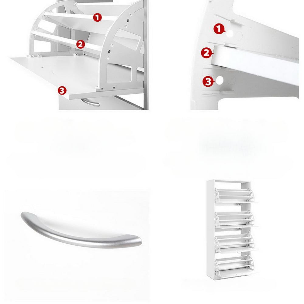 60 Pairs Shoe Cabinet Shoes Rack Storage Organiser Shelf Cupboard Drawer