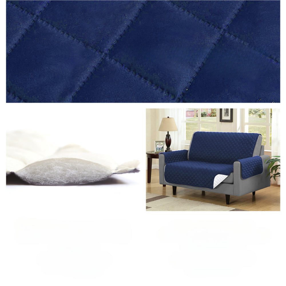 Sofa Cover Quilted Couch Covers Lounge Protector Slipcovers 3 Seater Navy