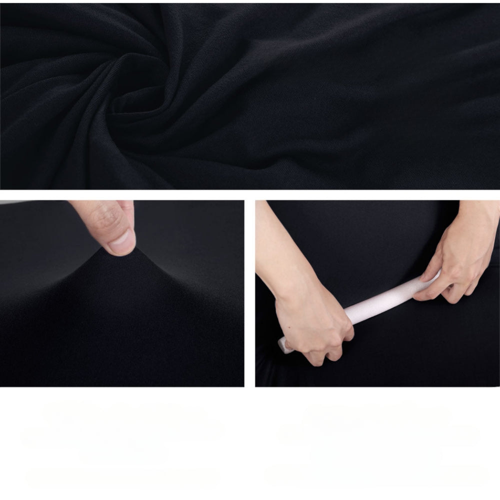 Sofa Cover Elastic Stretchable Couch Covers Black 3 Seater