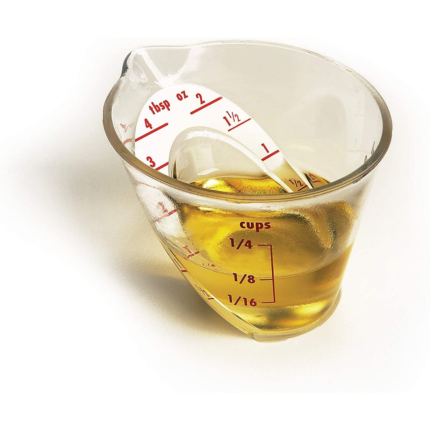 BPA Free Mini Angled Clear Measuring Cup - 2 Oz