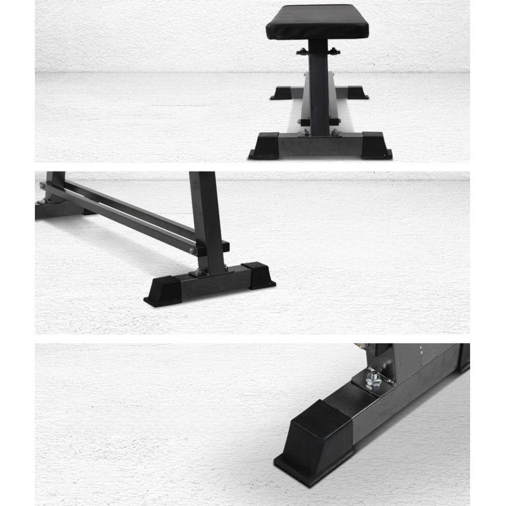 Weight Bench Flat Multi-Station Home Gym Squat Press Benches Fitness - 300kg Capacity