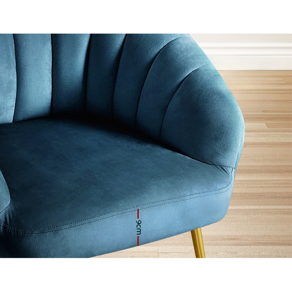 Armchair Lounge Chair Armchairs Accent Chairs Navy Blue Velvet Sofa Couch