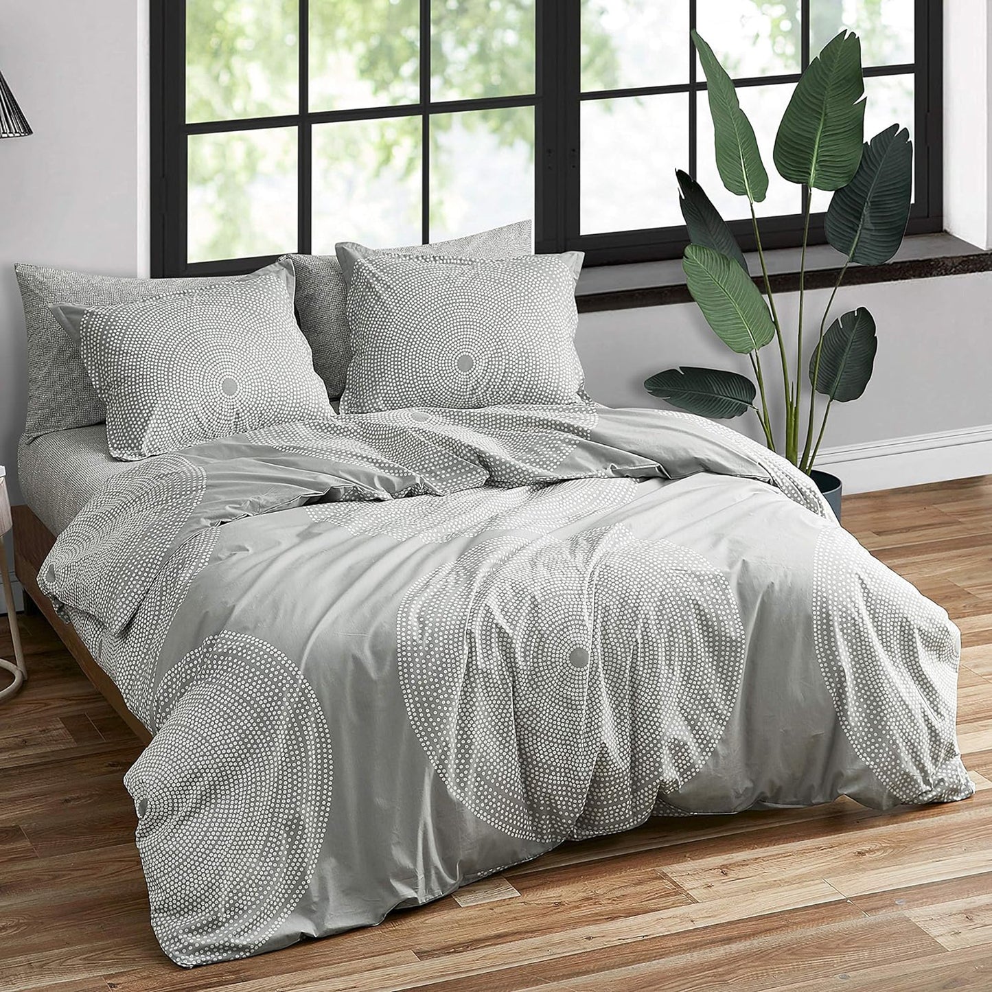 Smooth and Lightweight Cotton Percale Bed Sheet Set - Fokus Grey