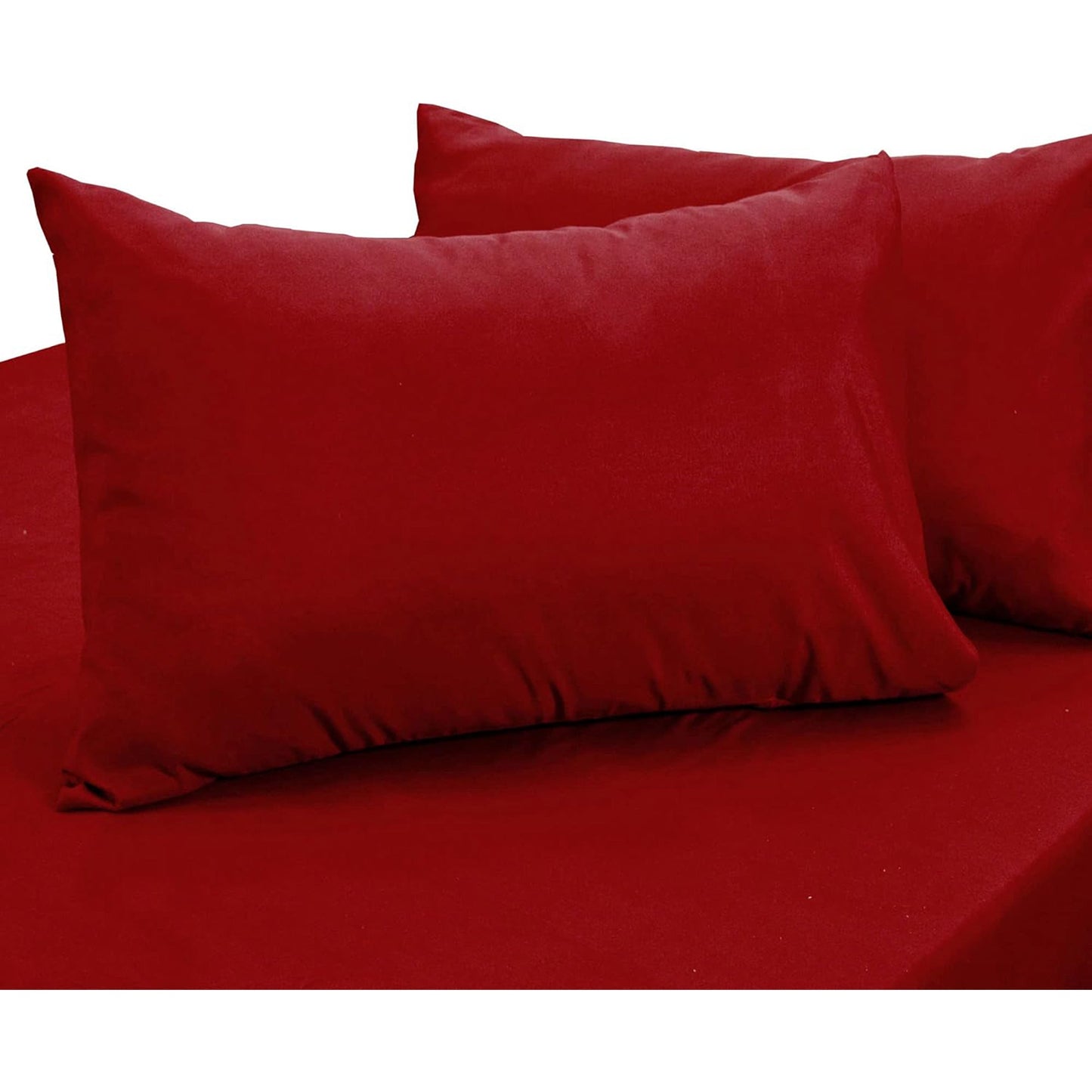 Soft and Lightweight Microfiber Magic Colour Collection Bed Sheet Set - Red