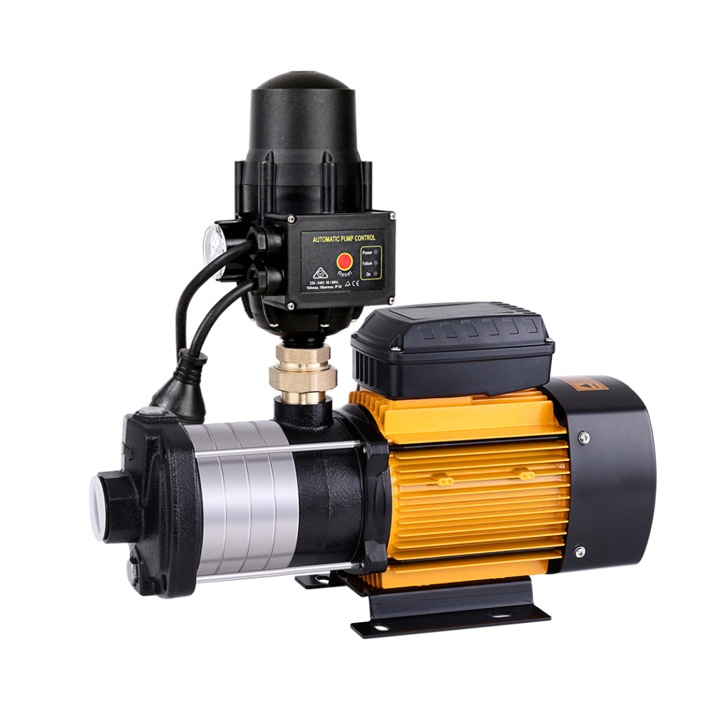 Multi Stage Water Pump Pressure Tank Garden Irrigation Black - 2000W