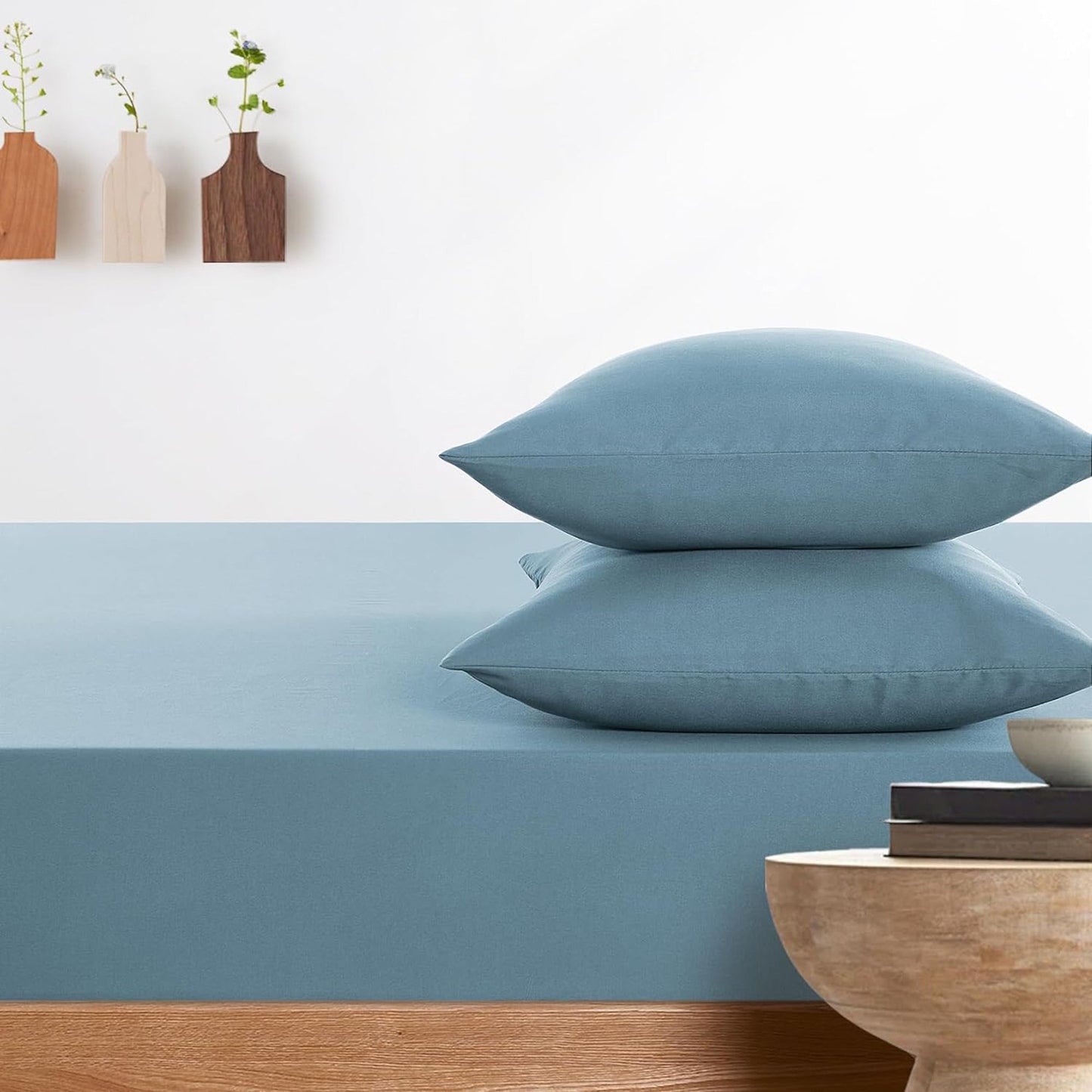 1000TC Ultra Soft Microfibre Extra Deep Fitted Sheet Set - Steel Blue