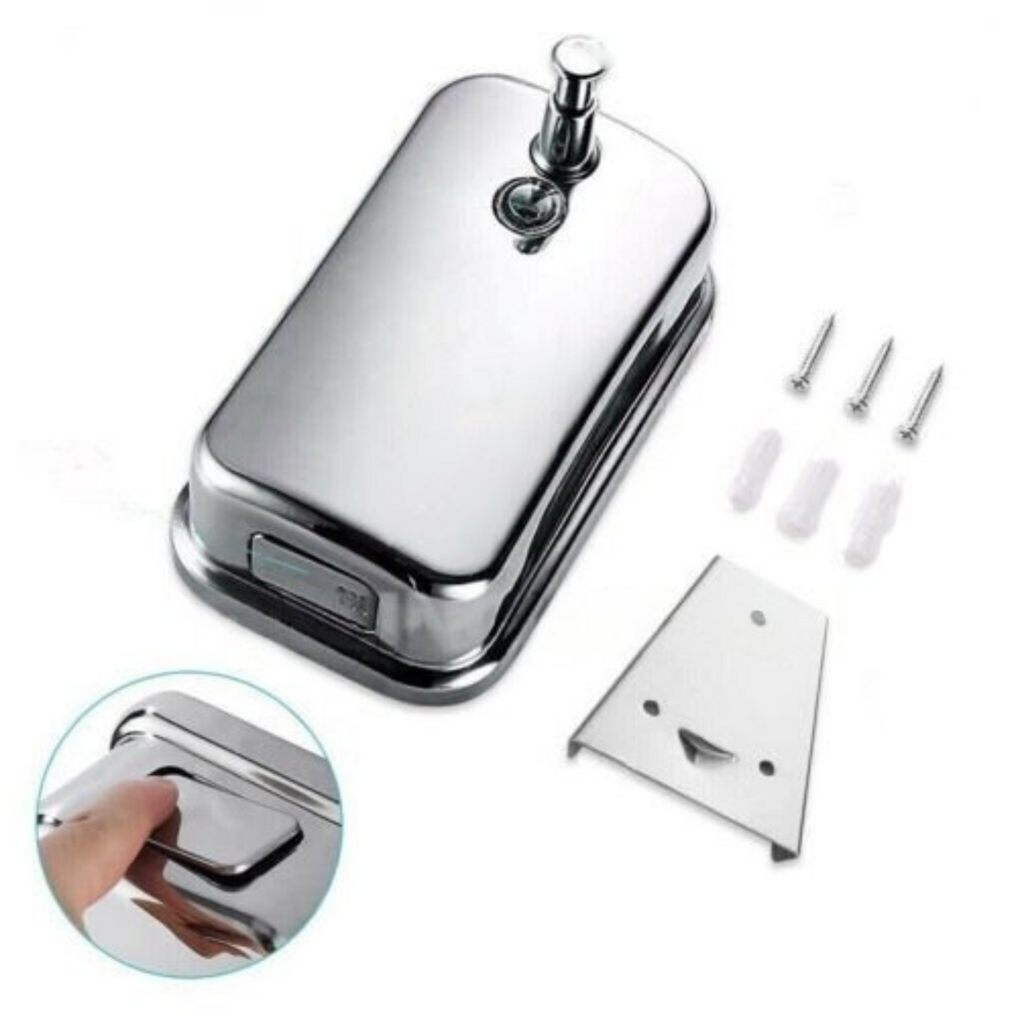 Manual Wall Mount Soap Dispenser Hand Wash Shampoo Shower Liquid Container
