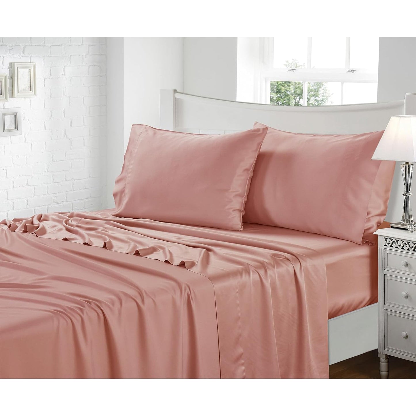 2 Pack Cooling Breathable Pillowcase with Envelope Closure - Blush