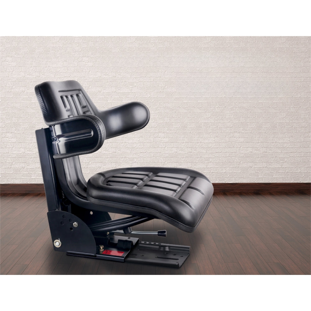 Truck Vehicle Car PU Leather Tractor Seat - Black