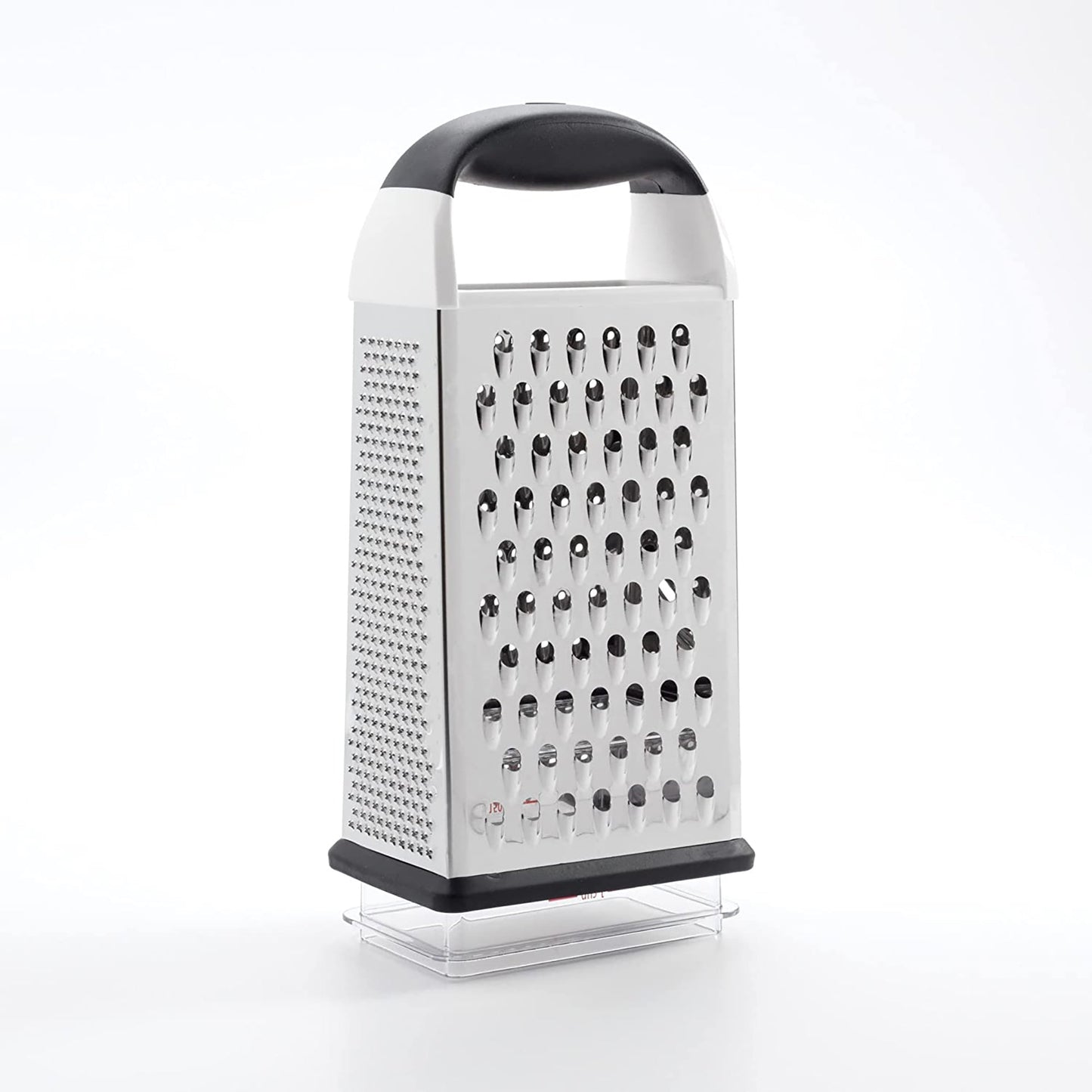 Box Grater with Catch and Store Container - White