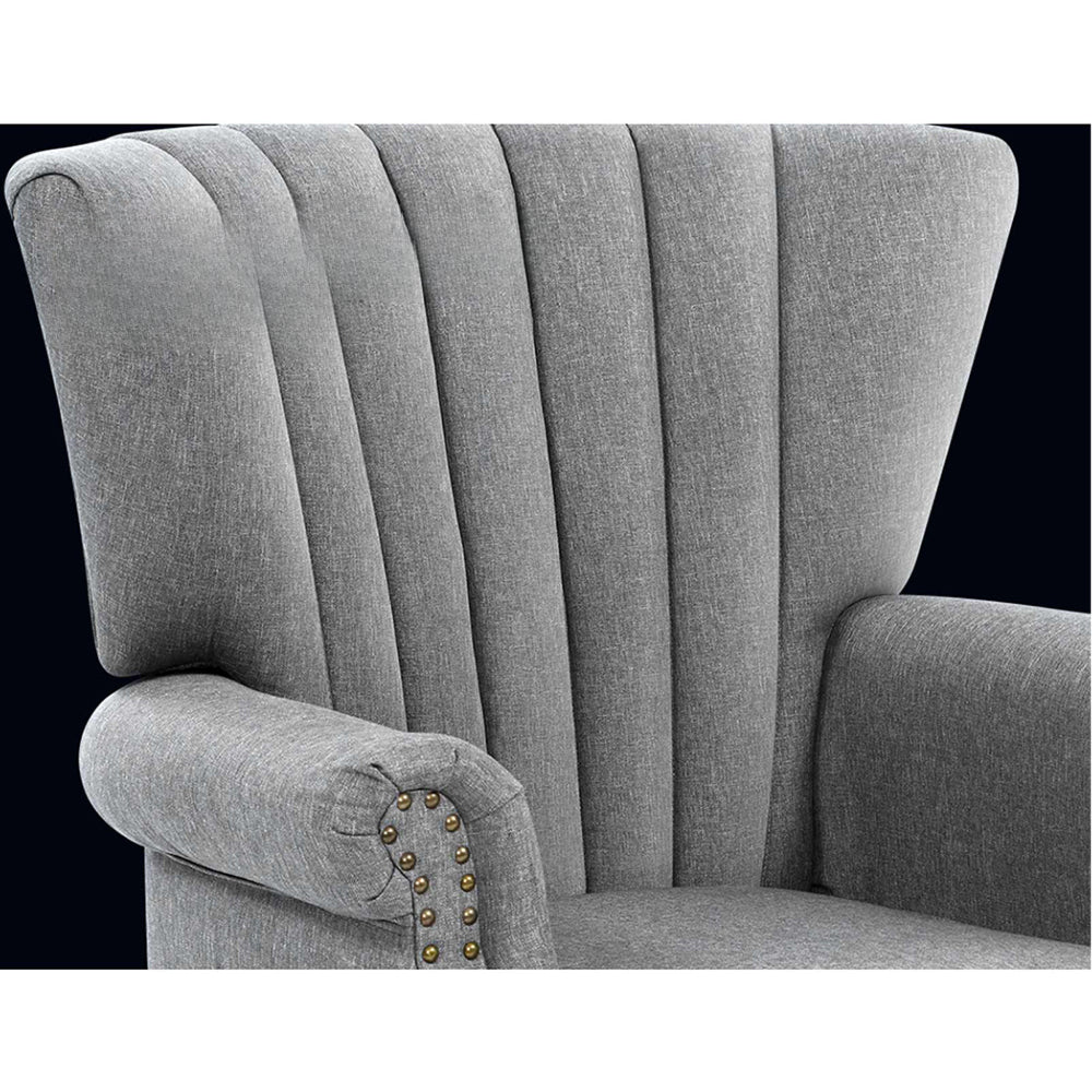 Upholstered Fabric Armchair Accent Tub Chairs Modern seat Sofa Lounge Grey