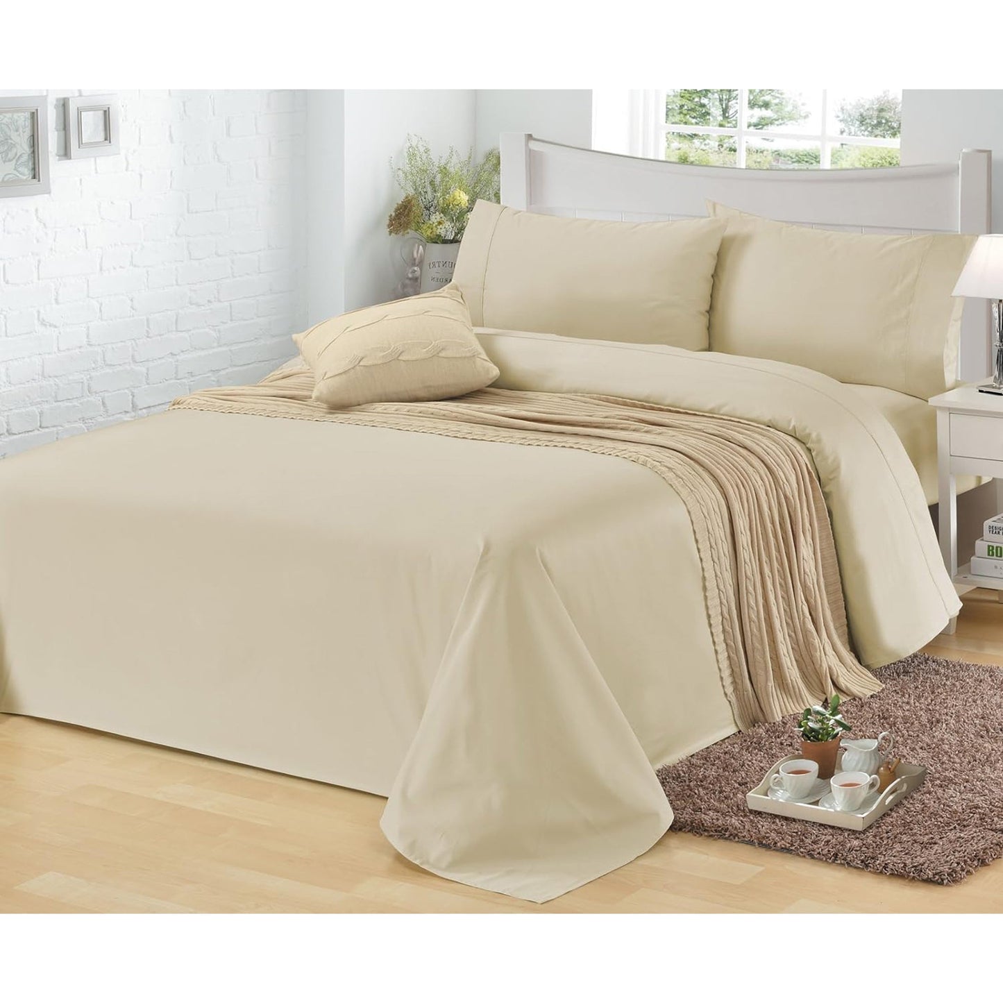 1200TC Egyptian Cotton Luxury Deep Pocket Bed Sheet Set - Linen