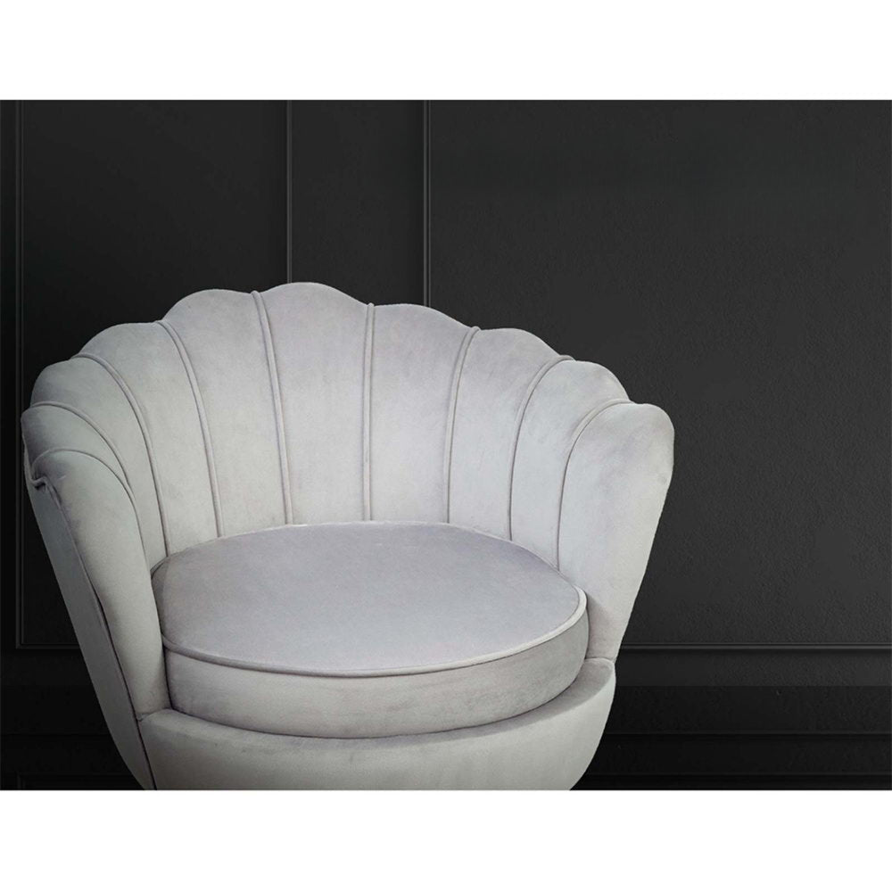 Armchair Lounge Chair Accent Armchairs Retro Single Sofa Velvet Grey