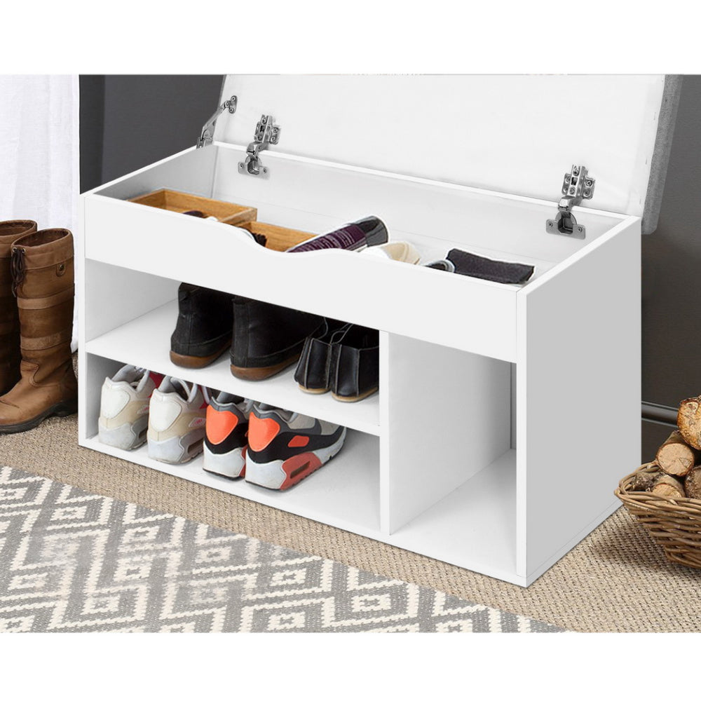 Shoe Cabinet Bench Shoes Organiser Storage Rack Shelf White Cupboard Box